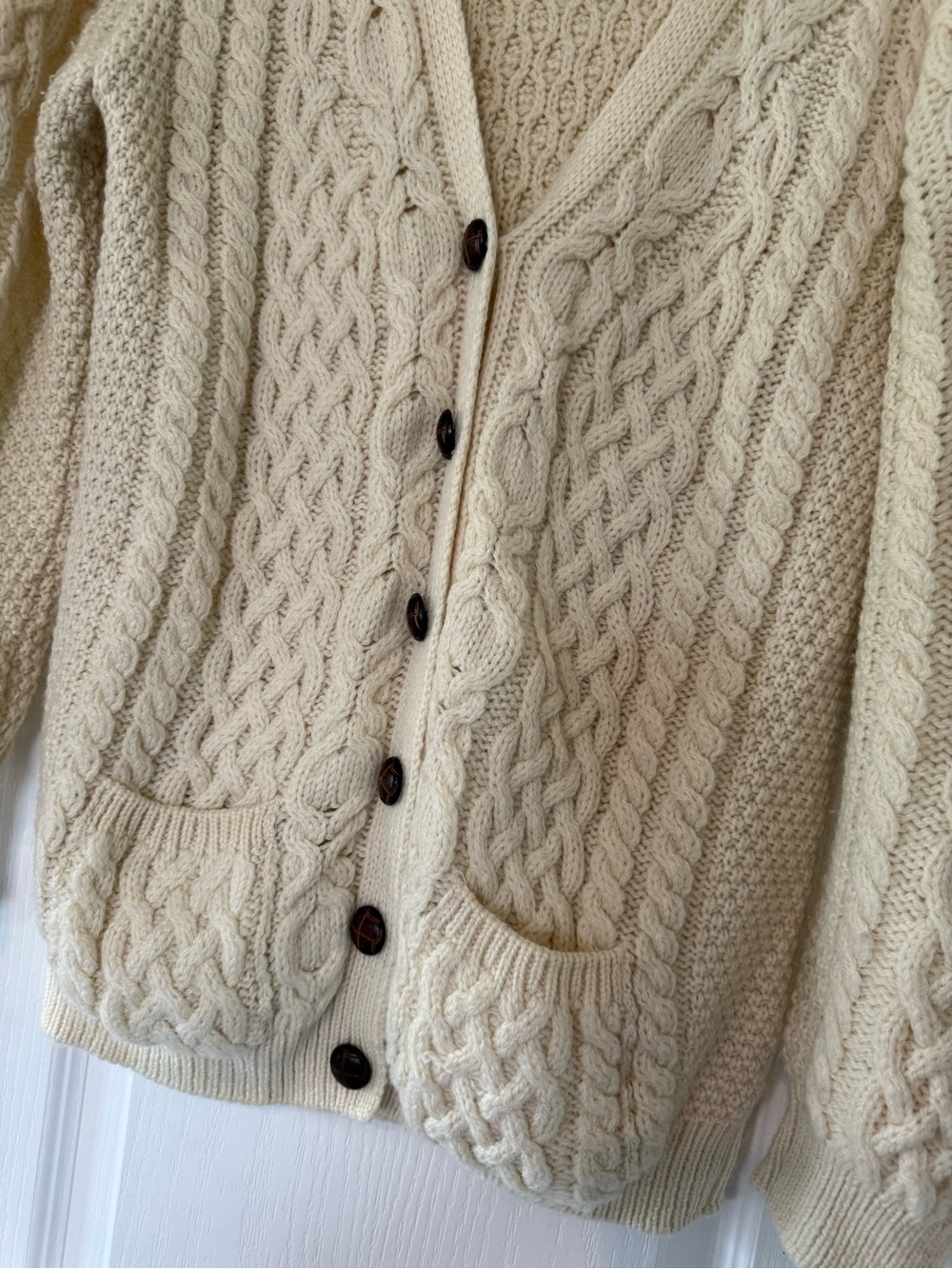 Aran Crafts 100% Merino Wool Cardigan - Picture 2 of 5